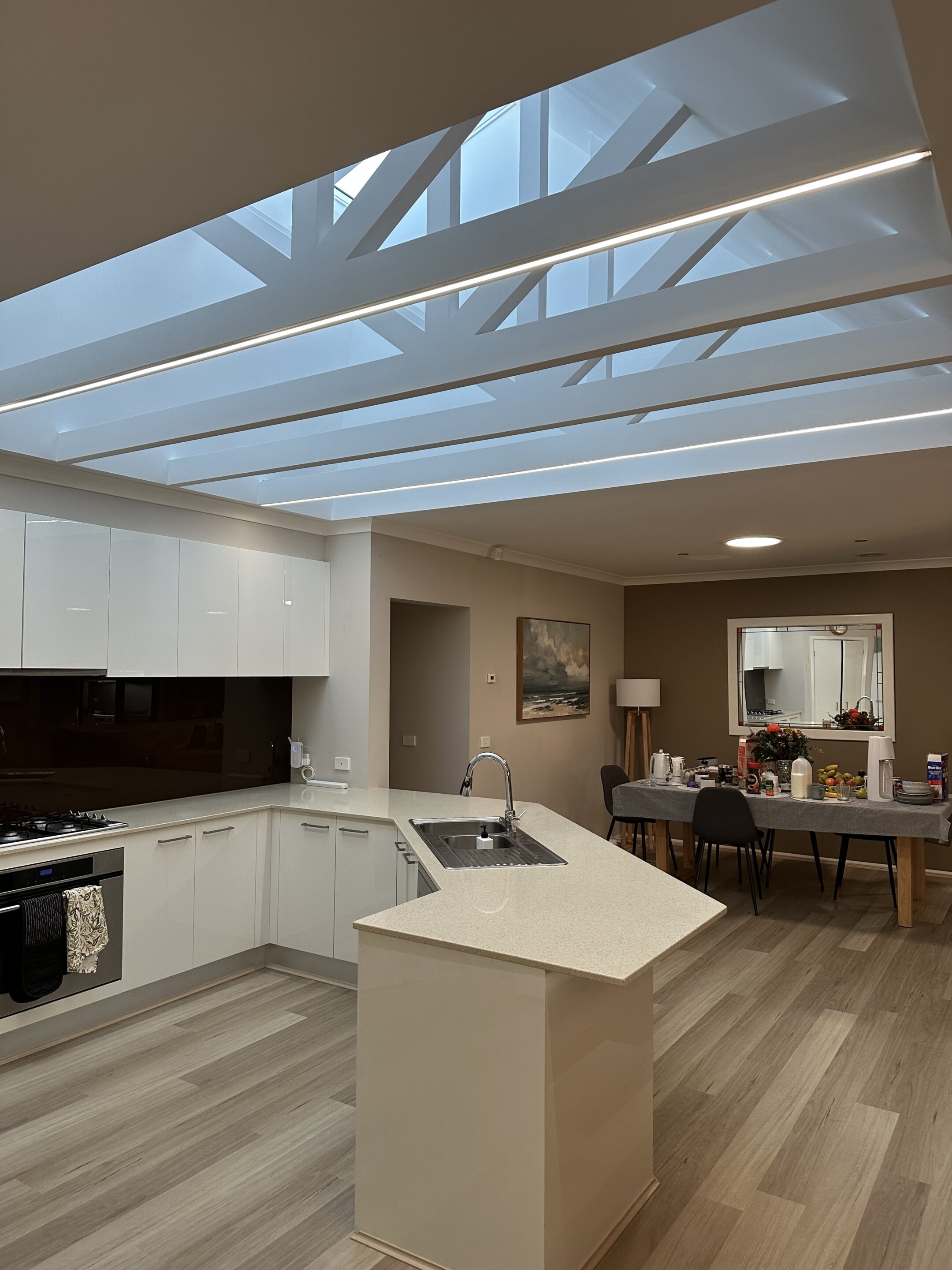 Velux skylight in kitchen